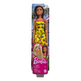 Muñeca Barbie Basica Vestido Amarillo Mattel Original
