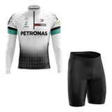 Conjunto Uniforme Ciclista Bermuda E Camisa Petronas F1