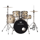 Bateria Michael Trinity Dmt218 Gt Bumbo 18 C/ Pratos E Banco