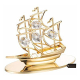 Barco De Vela Dorado 24k.decorativo