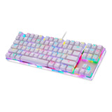 Teclado Led Personalizado Con Cable Con Usb 87 Rgb Gaming