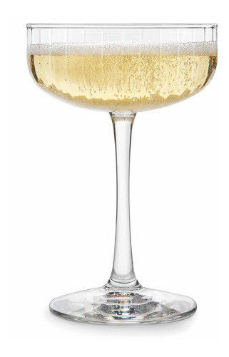 Libbey Cocktail, Juego De 4 Copas Con Paneles, Coupe (8.5 On