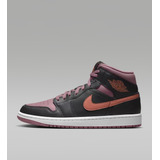 Tenis Air Jordan 1  Mid Se Black/purple 27.5