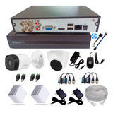 Kit Cámaras De Seguridad Cctv 4 Dahua 1080p + 2 Audio + D500