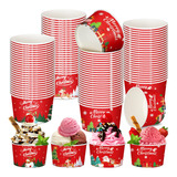 Domensi 100 Tazas De Bocadillos De Navidad Desechables Con T