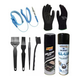 Kit Limpeza Anti Estático Pincel Esd Escova Pulseira Luvas