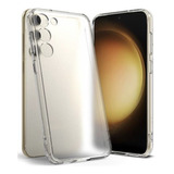 Protector Case Transparente Para Samsung S23 + Boton Cromado