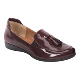 Zapato Confort Vicenza 1462 Vino Dama Moda Comodo Otoño