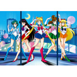 Cuadro Decorativo Sailor Moon Marinero Luna En 3 Piezas 