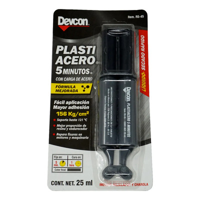 Pegamento Plastiacero 5 Minutos R5-45 Devcon Color Negro | Envío gratis
