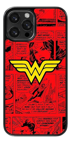 Funda Para Celular Wonder Woman Mujer Maravilla Rojo Dc 