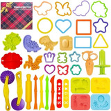 Dough Play Tools For Kids-40pcs Dough Sets With Dinos