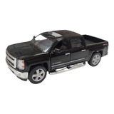 Miniatura Chevrolet Silverado 2014 Ferro 1/46 Coleção Cor Preto