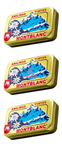 Pack 3 Anilinas Montblanc® Cajita Dorada Color 9. Burdeos Pack 3