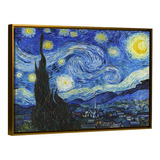 La Noche Estrellada Van Gogh En Canvas Marco Flotado 50x70