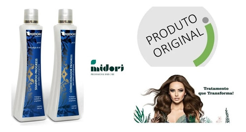 Kit Midori Shampoo Progress + Condicionador Progress 500 Ml 