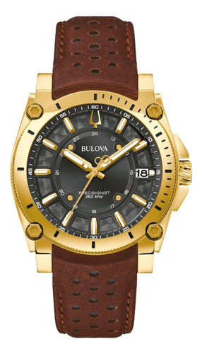 Reloj Bulova Precisionist Icon Gold 97b216 Zafiro Original