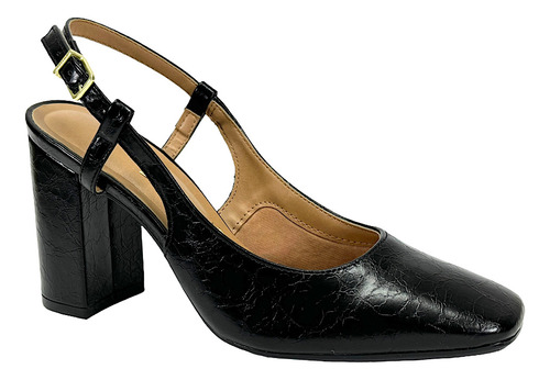 Sapato Vizzano Sling Back Salto Alto 1428.101 Preto