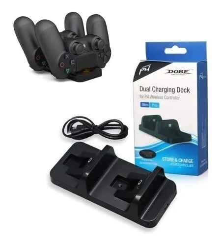 Base Soporte Cargador Doble Dual Control Joystick Ps4