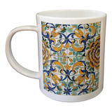 Taza De Plastico Azulejos Colores Decoracion Moderna Arte