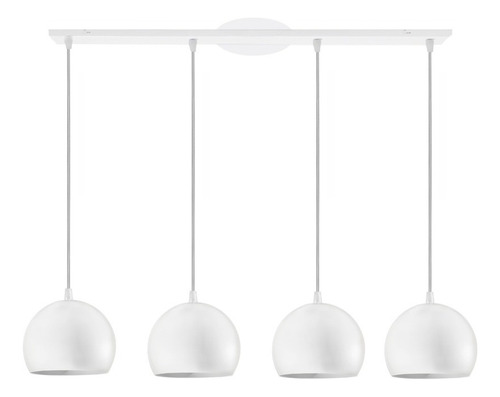 Lampara Colgante Persa Moderno 4 Luces Bocha 9cm Blanco Led gu10 gioluce