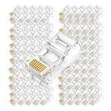 100x Conector Rj45 Cat6 Macho Tomada De Rede Lan Internet