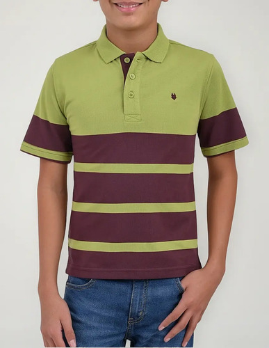 Playera Cuello Polo Yale Boys Manga Corta 7694