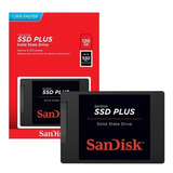 Disco Sólido Sandisk 120gb Ssd Interno Plus Sdssda-120g-g27 Cor Preto