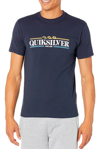 Remera Quiksilver Lifestyle Hombre Gradient Line Marino Cli