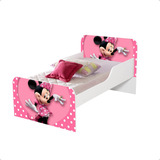 Mini Cama Infantil Minnie 100% Mdf Dullar Móveis Adesivada Personagens Criança