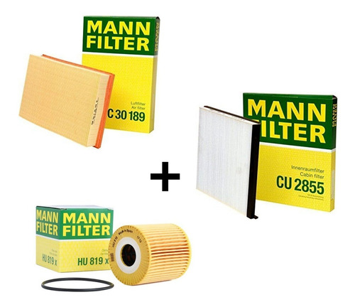 Kit 3 Filtros Mann Volvo S60 S80 V70 Xc70 Aire Aceite Polen Foto 2