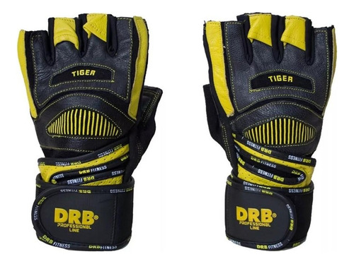 Guantes Drb Tiger Cuero Fitness Entrenamiento Pesas Gym