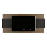 Mueble Rack Panel Para Tv 32 A 65 Pulgadas Nogal/negro 1044 