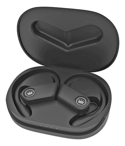 Fone De Ouvido Esportivo S/ Fio Bluetooth Tws200 Cor Preto Case Carregável Portátil