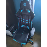 Cadeira Dazz Prime-x Gamer Ergonômica, Preto E Azul De Couro