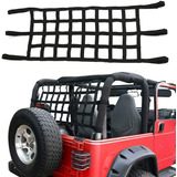 Red Malla  Techo Jeep Wrangler Cubierta Tela Negra 2007-2020