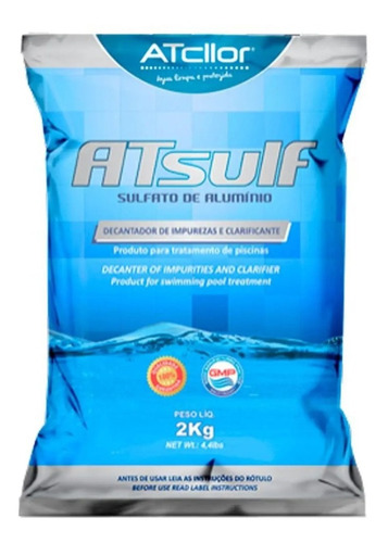 Sulfato De Alumínio Decantador Piscinas 2kg Atcllor