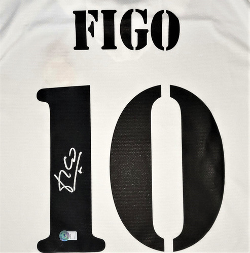 Jersey Autografiado Luis Figo Real Madrid 2002-03 Galacticos