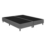 Base Para Cama Box Queen Sued Cinza Sanmade Maite