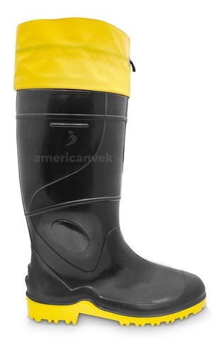 Bota Galocha Impermeável Borracha Pvc Cano Longo Preta 