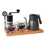 Set Portátil De Cafetera Con Termómetro Y Molinillo