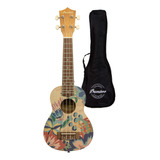 Ukelele Soprano Bamboo Diseño Caramelle Con Funda