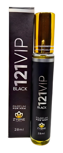Perfume Homem Zyone 121 Vip Black 28ml - Importado De Grife - Amadeirado Moderado - Original
