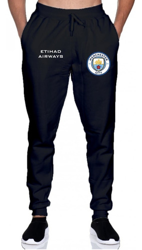 Calça Moletom Personalizada Time Futebol City Bolso Academia