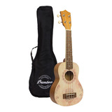 Ukelele Soprano Bamboo U-21 Lotus Incluye Funda Y Pua 