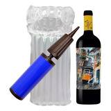 30 Embalagem Para Viagem Proteção Garrafa De Vinho + 1 Bomba