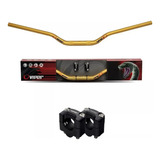 Guidão Big Bar 31 Mm Ouro Motocross Off Road + Adaptadores