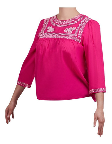 Blusa Casual Mujer Color Fucsia 991-56