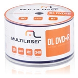 Dvd+r Dual Layer Printable Multilaser 8x 8.5gb Shrink 50 Un