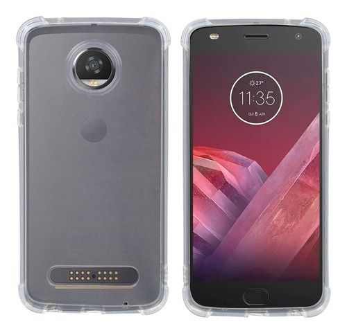 Capa Silicone Impacto Transparente Para Moto Z2 Play Xt1710 